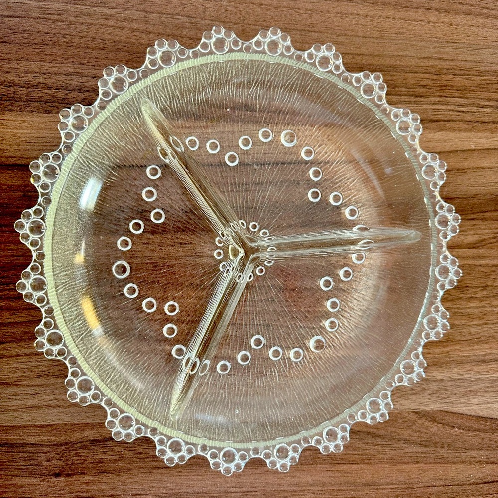 Vintage Glass Serving Tray Dish Estate Sale
